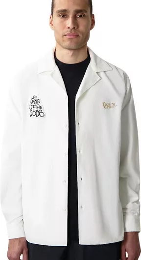 Balr. Overshirt Μακρυμάνικo Κοτλέ Πουκάμισο Λευκό
