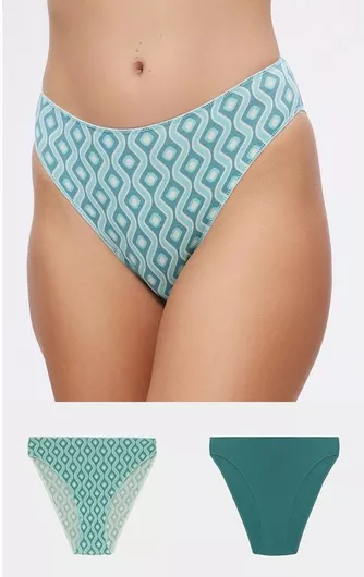 Minerva Fimelle Κυλοτάκια Tai Modal Γυναικεία Slip 2Pack Πράσινο