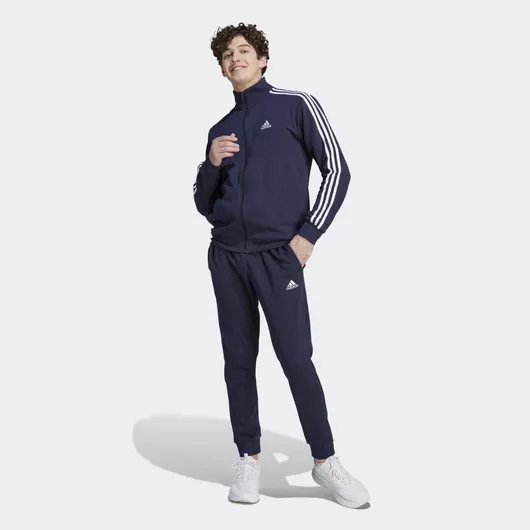 adidas Basic 3-Stripes Σετ Φόρμας με Λάστιχο Μπλε