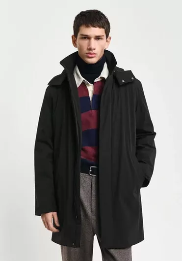 Gant Ανδρική Καμπαρντίνα Black