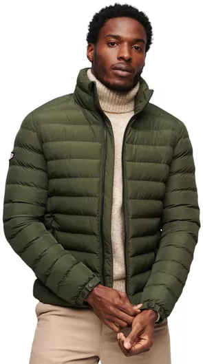 Superdry D3 Sdcd Fuji Print Χειμωνιάτικο Μπουφάν Puffer Χακί