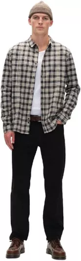 Gabba Μακρυμάνικo Βαμβακερό Πουκάμισο Καρό Black Check