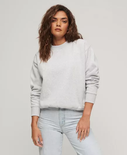 Superdry Essential Logo Γυναικείο Φούτερ Γκρι