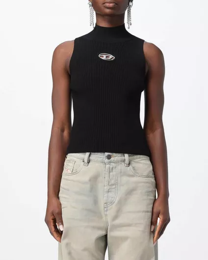 Diesel Γυναικεία Μπλούζα Αμάνικη Μαύρο