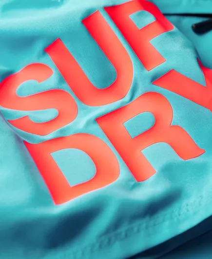 Superdry Beach Ανδρικό Μαγιό Σορτς Μπλε με Σχέδια