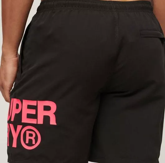 Superdry Ανδρικό Μαγιό Σορτς Μαύρο