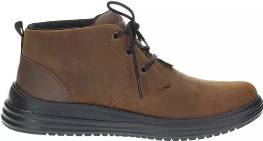 Skechers Δερμάτινα Καφέ Ανδρικά Μποτάκια Αδιάβροχα
