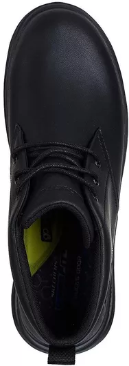 Skechers Αδιάβροχα Ανδρικά Μποτάκια Μαύρο Δερμάτινα
