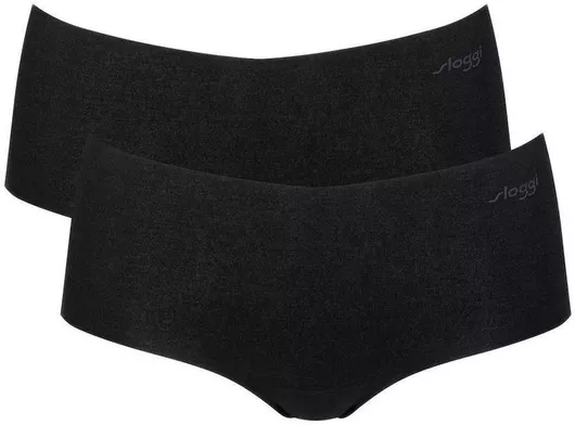 Sloggi Zero Modal 2.0 Γυναικεία Boxer 2Pack χωρίς Ραφές Μαύρο