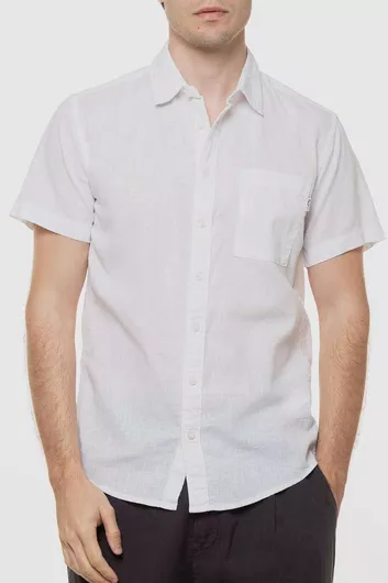 Pepe Jeans Κοντομάνικο Τζιν Πουκάμισο σε Κανονική Γραμμή Λευκό
