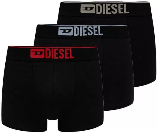 Diesel Umbx-damien Ανδρικά Μποξεράκια Μαύρο, Σιέλ, Χακί 3Pack
