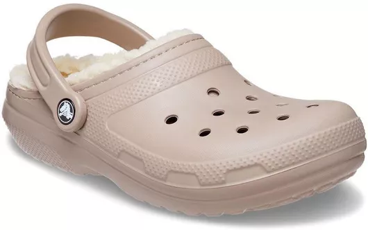Crocs Γυναικεία Ανατομικά Σαμπό με Γούνα Μπλε