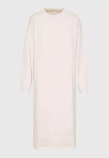 Funky Buddha Midi Φόρεμα Πλεκτό με Σκίσιμο Μπεζ