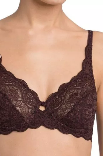 Triumph Amourette Μαλακό Σουτιέν Δαντέλα Καφέ Καφέ
