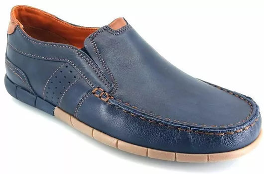 Boxer 21358 Δερμάτινα Ανδρικά Boat Shoes Μπλε