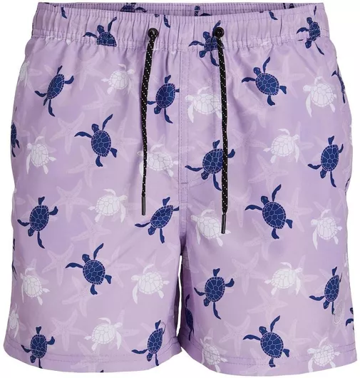 Jack & Jones Ανδρικό Μαγιό Σορτς Purple Rose με Σχέδια