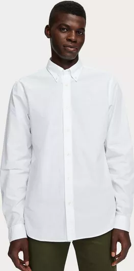Scotch & Soda Μακρυμάνικo Βαμβακερό Πουκάμισο Λευκό