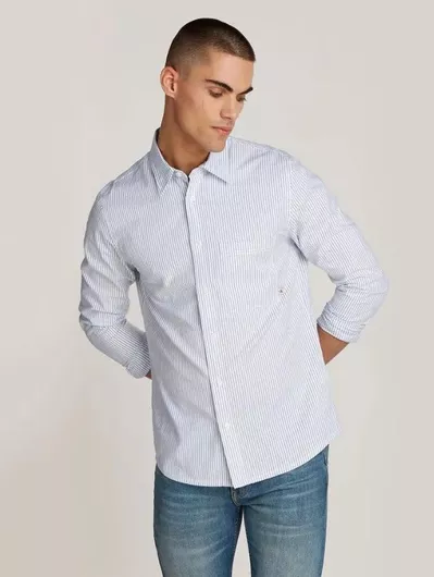Calvin Klein Μακρυμάνικo Πουκάμισο Λευκό