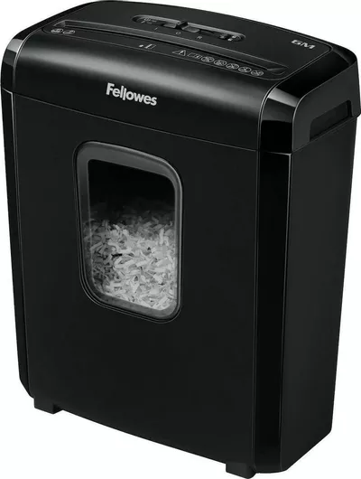 Καταστροφέας Εγγράφων Fellowes Powershred 6M Cross Cut 6 Φύλλων με Κάδο 13lt Μαύρο