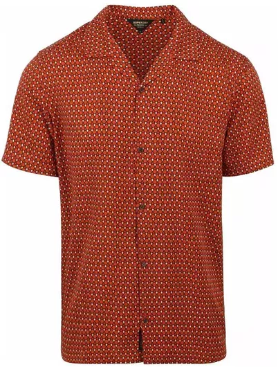 Superdry D3 Stud Short Sleeve Revere 70s Πουκαμισο M4010770a-2hl-philomena Red Print