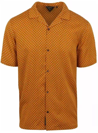 Superdry D3 Stud Κοντομάνικο Πουκάμισο ΚΙΤΡΙΝΟ