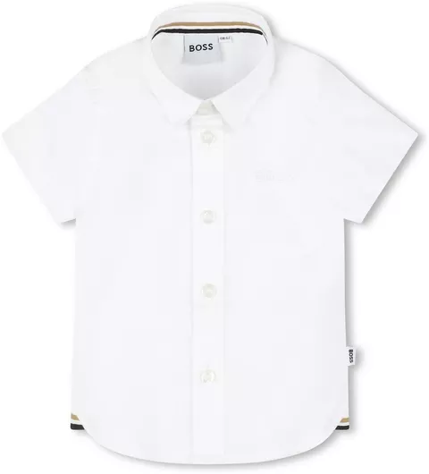Hugo Boss Παιδικό Πουκάμισο Κοντομάνικο Λευκό