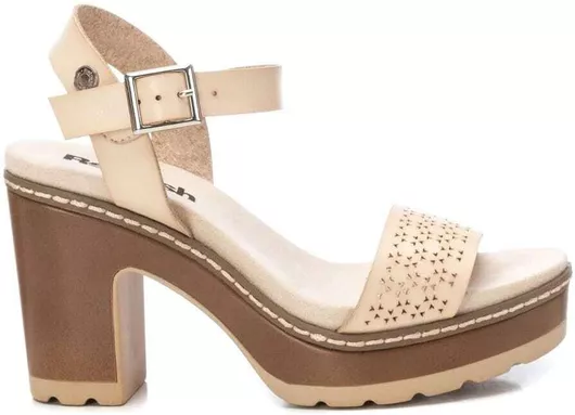 Refresh Γυναικεία Πέδιλα Ανατομικά με Ψηλό Τακούνι Μπεζ