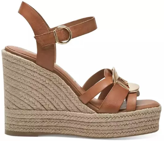 Tamaris Καλοκαιρινές Γυναικείες Πλατφόρμες Μπεζ