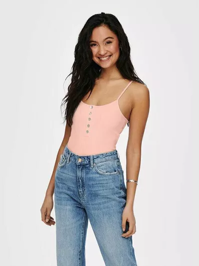 Only Γυναικεία Μπλούζα με Τιράντες Καλοκαιρινή Peach Melba