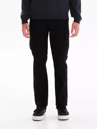 Emerson Ελαστικό Μαύρο Cargo Παντελόνι