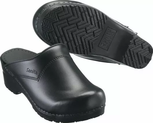 Sanita San Flex Δερμάτινα Ανατομικά Σαμπό Μαύρο