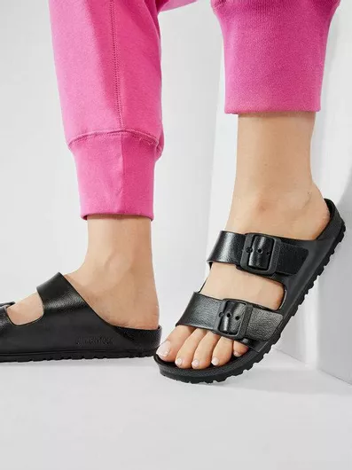 Birkenstock Arizona Eva Γυναικεία Σανδάλια Ανατομικά Μαύρο Narrow Fit