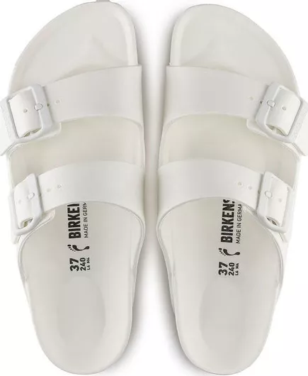 Birkenstock Arizona Eva Γυναικεία Σανδάλια Ανατομικά Λευκό Narrow Fit