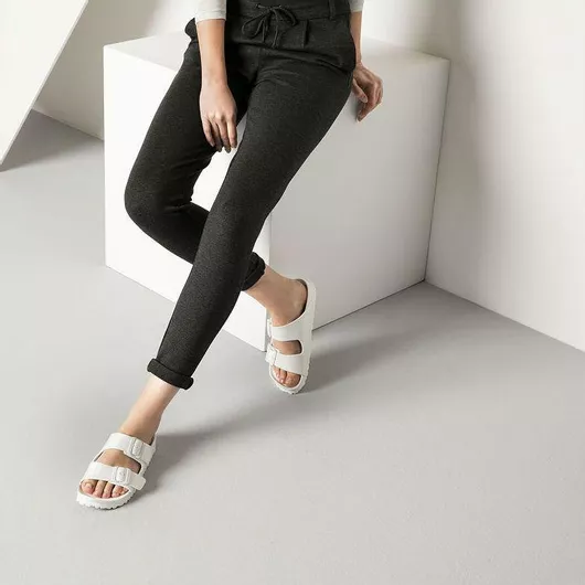 Birkenstock Arizona Eva Γυναικεία Σανδάλια Ανατομικά Λευκό Narrow Fit