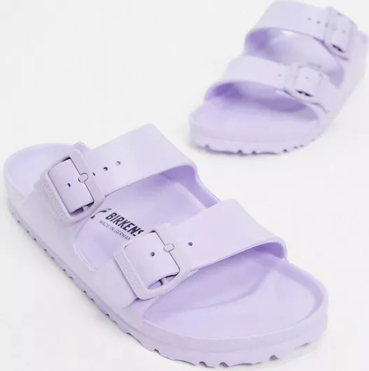 Birkenstock Arizona Eva Γυναικεία Σανδάλια Ανατομικά Μοβ Narrow Fit