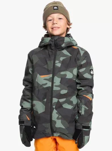 Quiksilver Αδιάβροχο Παιδικό Casual Μπουφάν με Επένδυση & Κουκούλα Sea Spray Mission