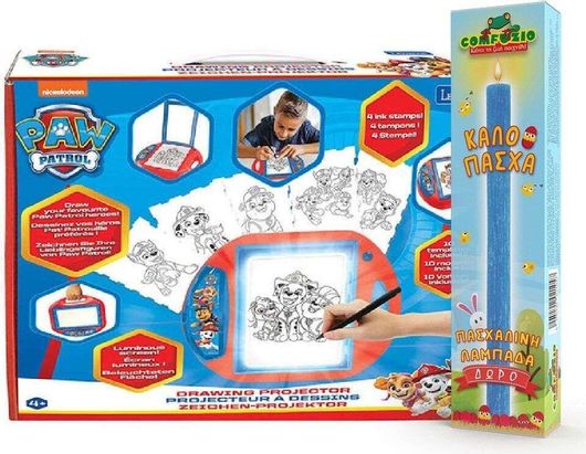 Παιχνιδολαμπάδα Lexibook Paw Patrol Φωτείνος Προτζέκτορας Ζωγραφικής για 4+ Ετών