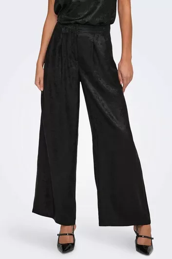 Only Γυναικεία Υφασμάτινη Παντελόνα σε Loose Εφαρμογή Μαύρο