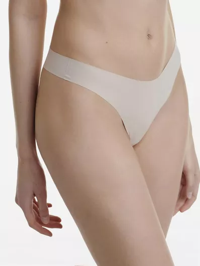 Walk Γυναικεία String 2Pack χωρίς Ραφές Μπεζ