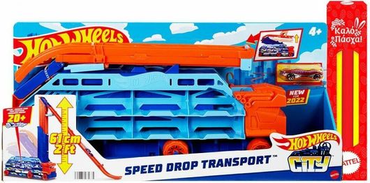 Παιχνιδολαμπάδα Mattel Hot Wheels Νταλίκα Αυτοκινητόδρομος για 4+ Ετών