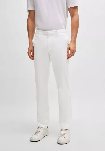 Hugo Boss Παντελόνι Chino Ελαστικό σε Slim Εφαρμογή White
