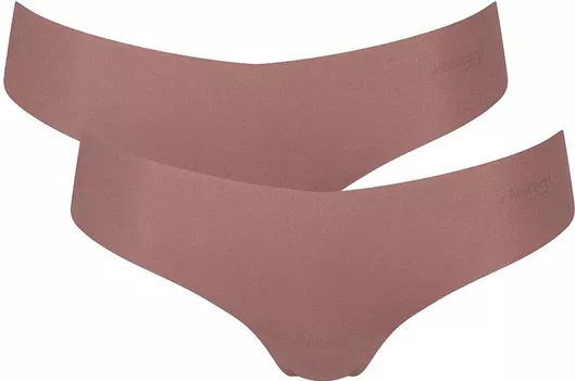 Sloggi Zero Modal 2.0 Γυναικεία String 2Pack χωρίς Ραφές Κακάο