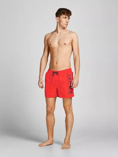 Jack & Jones Ανδρικό Μαγιό Σορτς Κόκκινο
