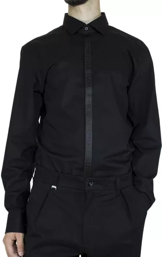 Hugo Boss Ανδρικό Πουκάμισο Μακρυμάνικo Μαύρο
