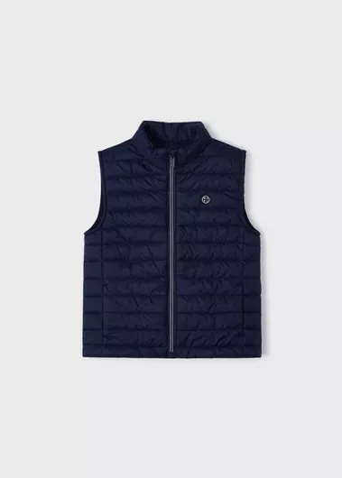 Mayoral Παιδικό Casual Μπουφάν Αμάνικο Κοντό με Επένδυση Navy Μπλε
