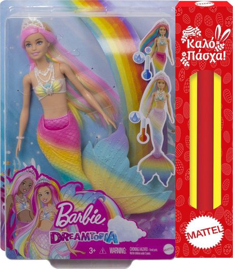 Παιχνιδολαμπάδα Mattel Barbie Γοργόνα Μεταμόρφωση Ουράνιο Τόξο για 3+ Ετών