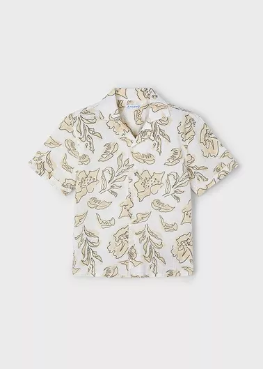 Mayoral Παιδικό Πουκάμισο Κοντομάνικο Μπεζ