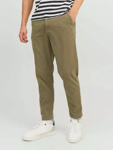Jack & Jones Ανδρικό Παντελόνι Chino Ελαστικό σε Tapered Γραμμή Dusty Olive