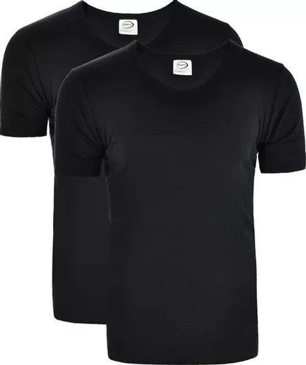 Palco 6/624 Ανδρικές Φανέλες Κοντομάνικες Μαύρο 2Pack