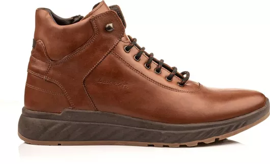 Boxer 43012 Δερμάτινα Ταμπά Ανδρικά Μποτάκια με Φερμουάρ